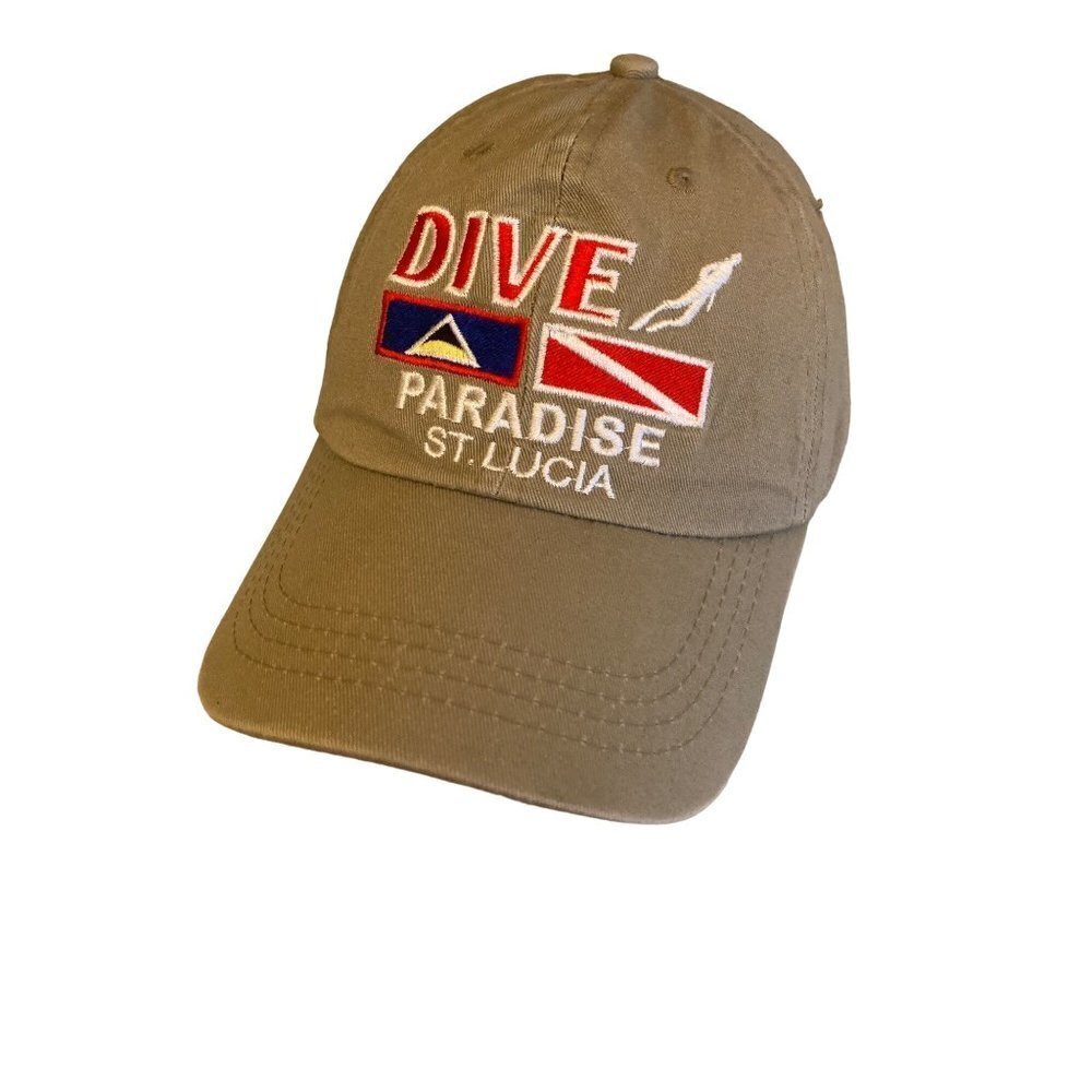 Khaki Dive‎ Paradise St. Lucia Hat Cap Adjustable